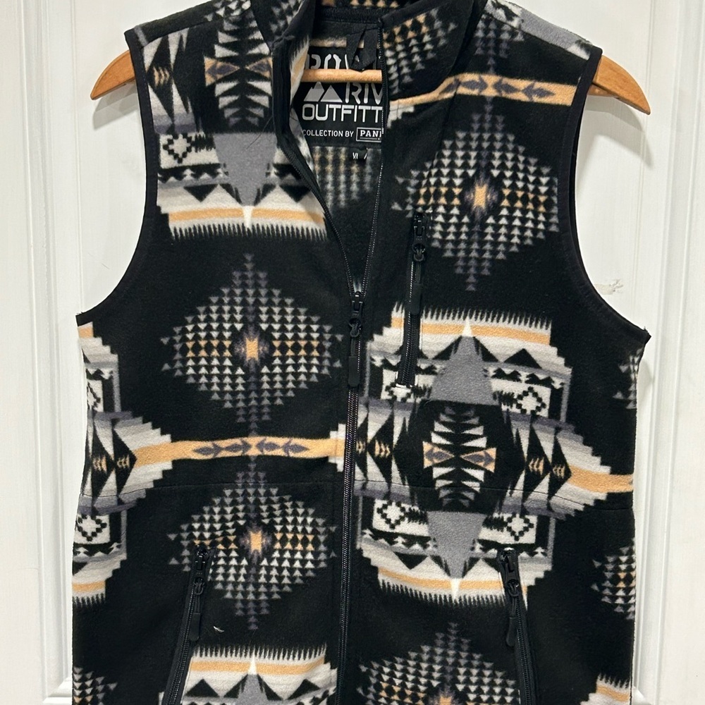 Powder River Outfitters Panhandle Boys' Powder River Aztec Fleece Vest, Size XL